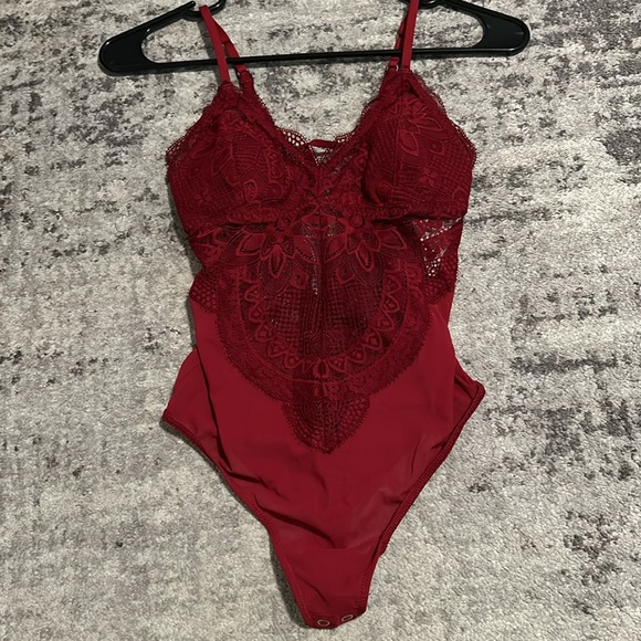 Hollister Tops Hollister Gilly Hicks Red Lace Bodysuit Poshmark — free download